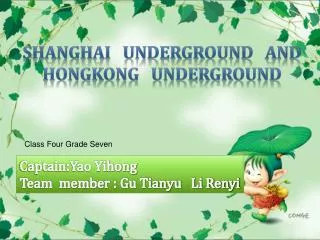 Shanghai underground AND HONGKONG UNDERGROUND