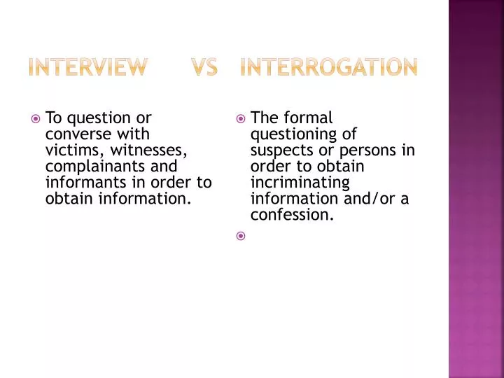 interview vs interrogation