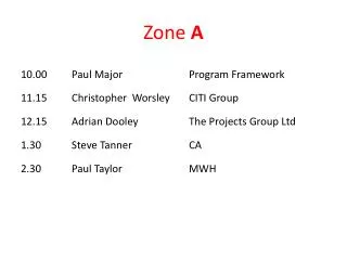 Zone A