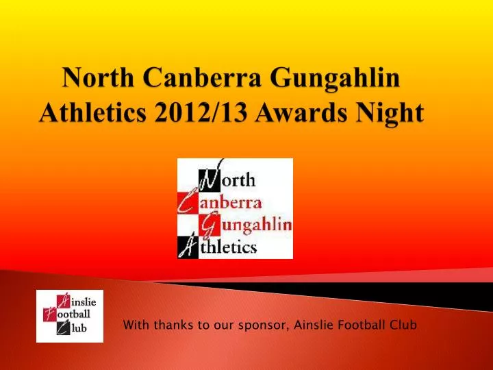 north canberra gungahlin athletics 2012 13 awards night