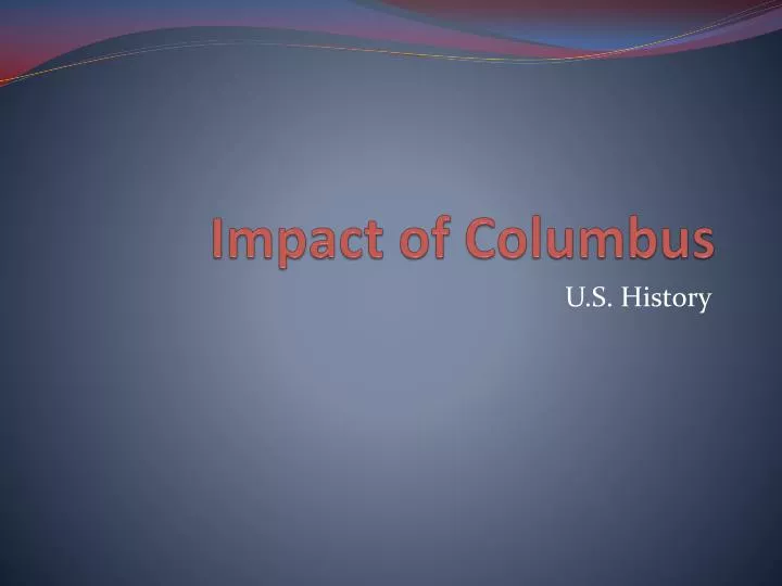 impact of columbus