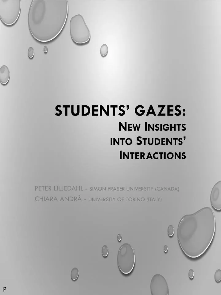 students gazes new insights into students interactions