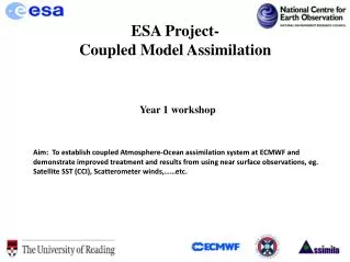 ESA Project- Coupled Model Assimilation