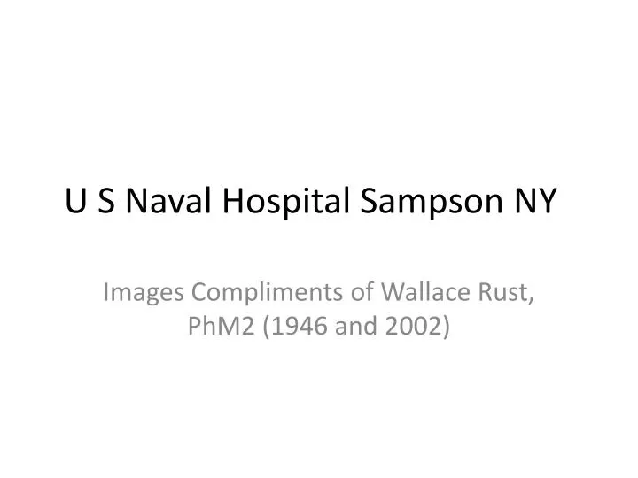 u s naval hospital sampson ny