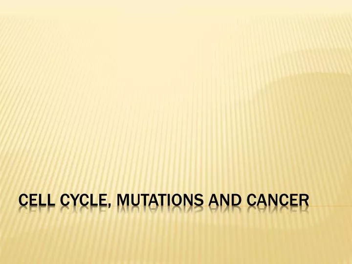 cell cycle mutations and cancer