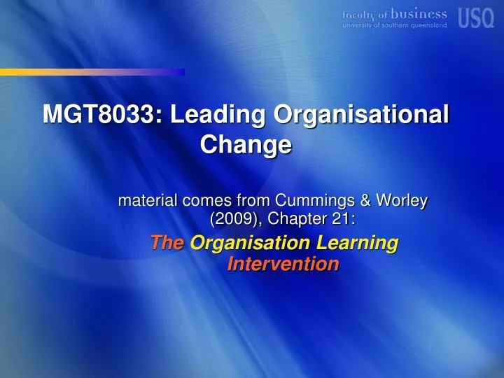 mgt8033 leading organisational change