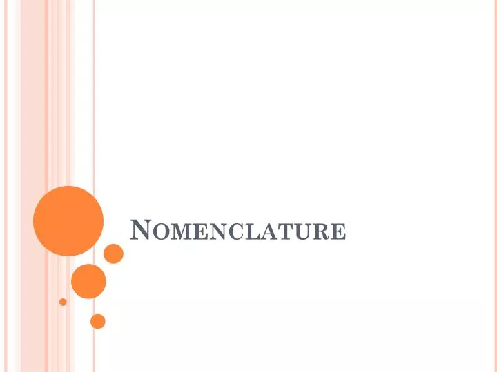 nomenclature