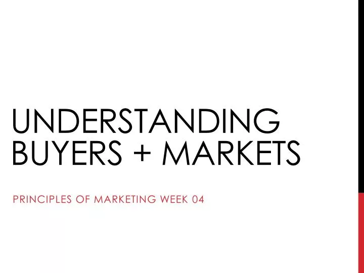understanding buyers markets
