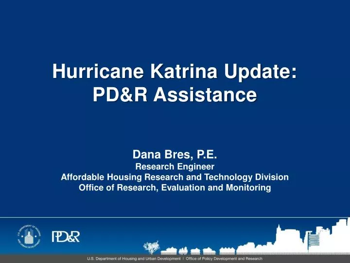 hurricane katrina update pd r assistance