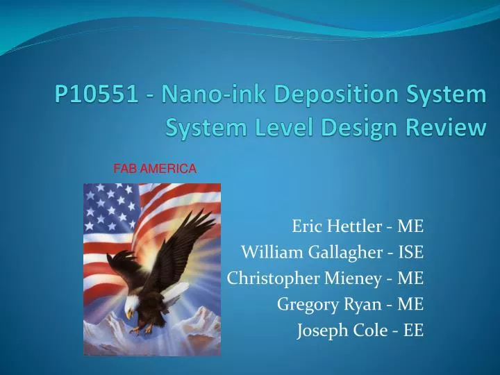 p10551 nano ink deposition system system level design review