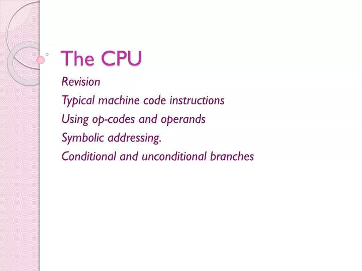 the cpu