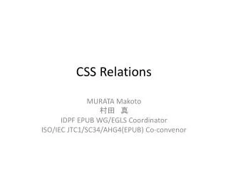 CSS Relations