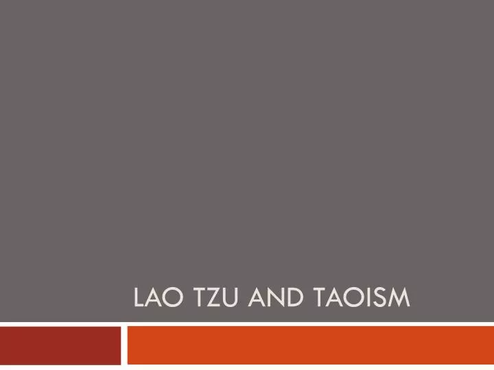 lao tzu and taoism