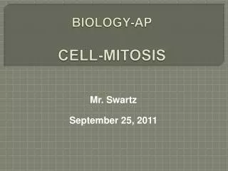 BIOLOGY-AP CELL-MITOSIS