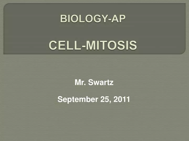 biology ap cell mitosis
