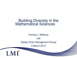 Building Diversity in the Mathematical Sciences