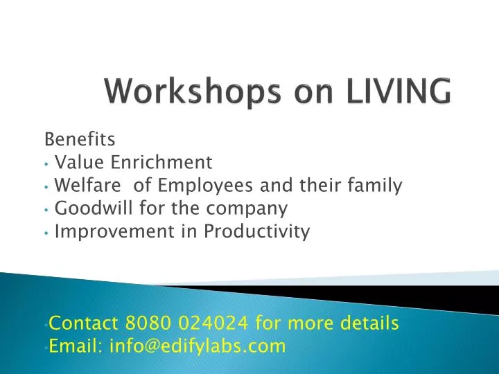 workshops on living