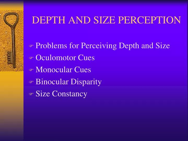 depth and size perception