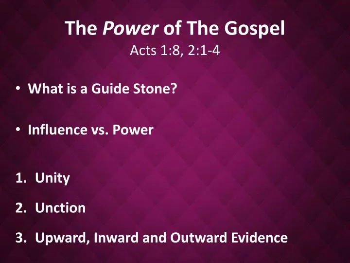 the power of the gospel acts 1 8 2 1 4