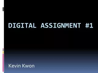 Digital Assignment #1