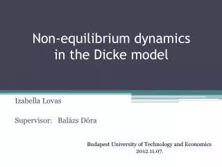Non-equilibrium dynamics in the Dicke model