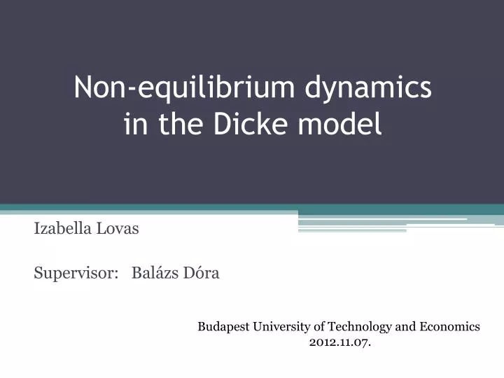 non equilibrium dynamics in the dicke model