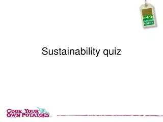 Sustainability quiz
