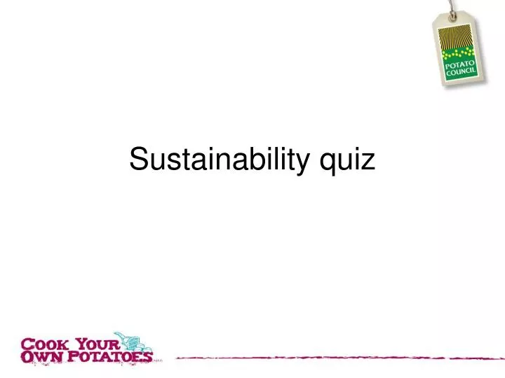 sustainability quiz