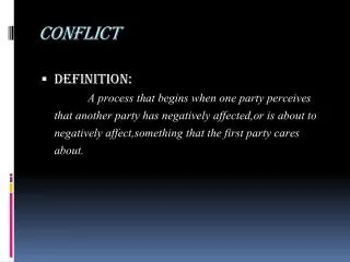 Conflict