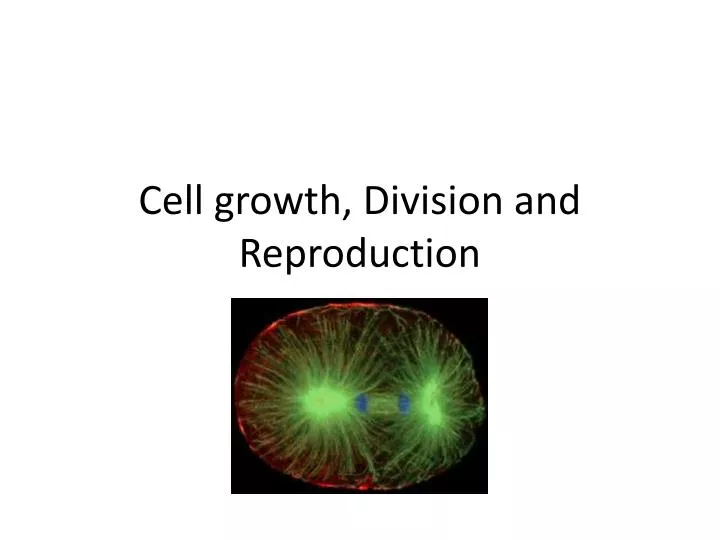cell growth division and reproduction