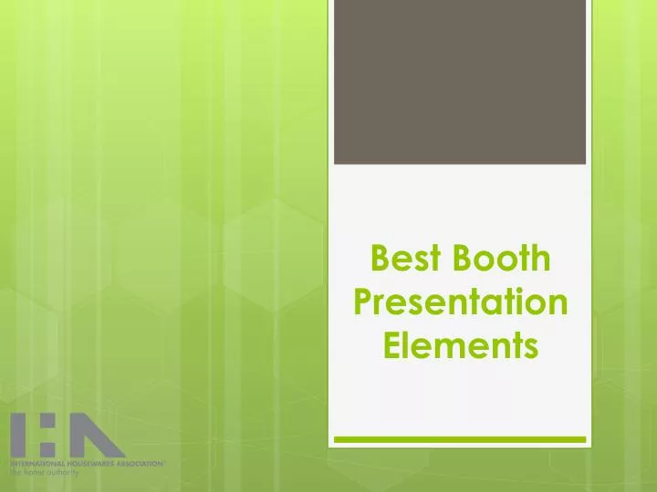 best booth presentation elements