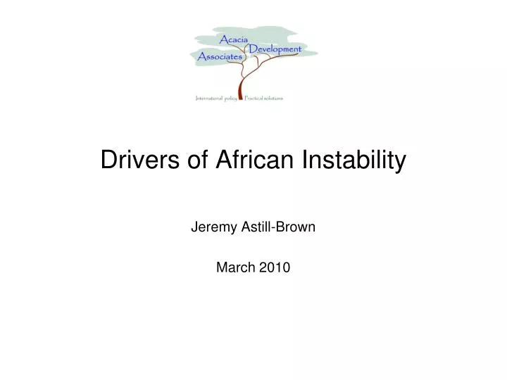 drivers of african instability