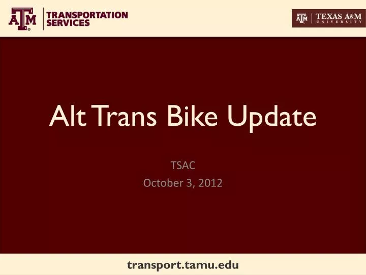 alt trans bike update