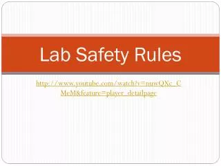 lab safety rules