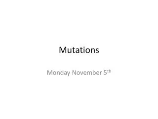 Mutations