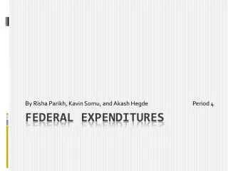 Federal expenditures