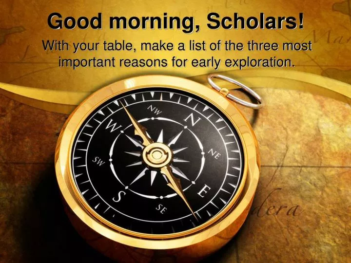 good morning scholars