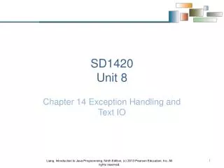 SD1420 Unit 8