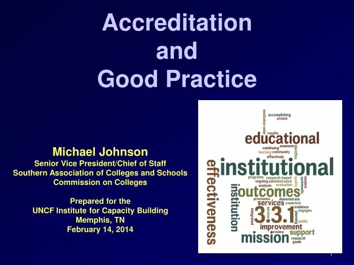 accreditation and good practice