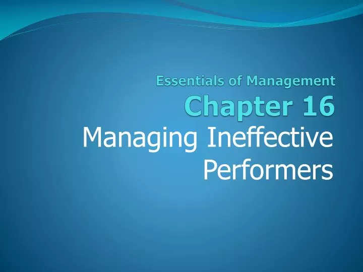 essentials of management chapter 16