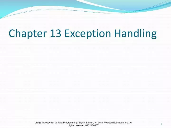chapter 13 exception handling