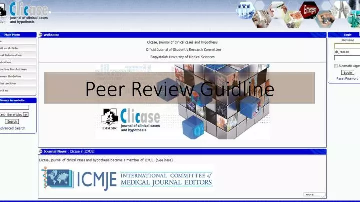 peer review g uidline