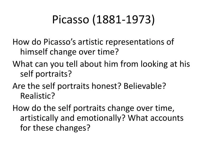 picasso 1881 1973