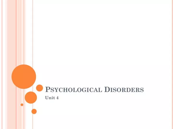 psychological disorders