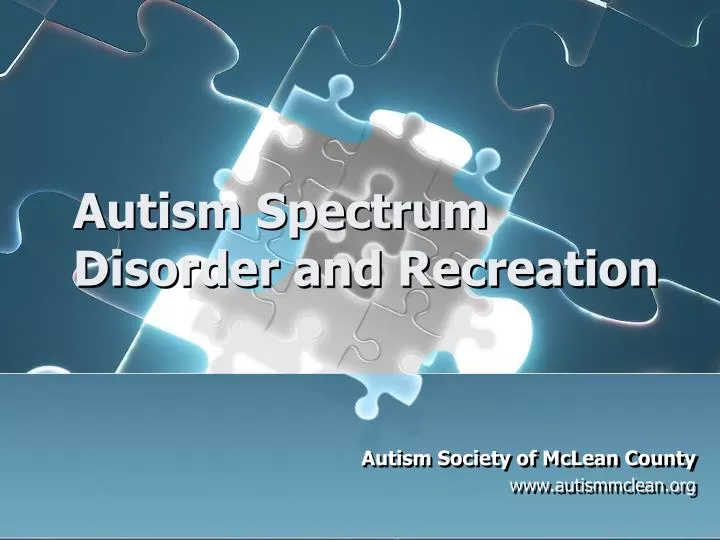 autism spectrum disorder and recreation