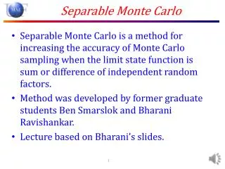 Separable Monte Carlo