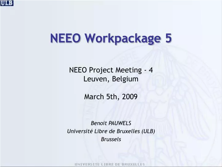 neeo workpackage 5
