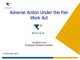 Adverse Action Under the Fair Work Act