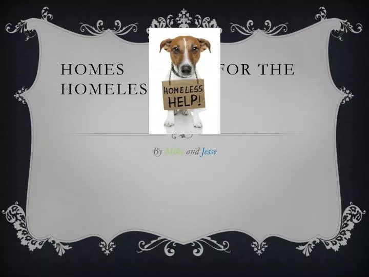 homes for the homeless