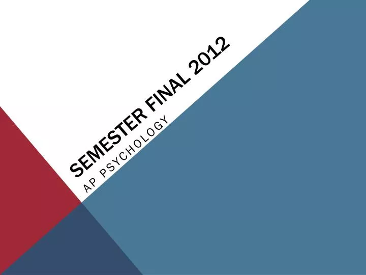 semester final 2012